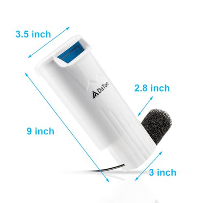 DaToo Aquarium Power Filter in-Tank Ultra Silent Small Fish Tank Filter 5W for Aquarium 10 to 20 Gallon Tank White, 1 Yr Warranty