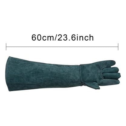 Animal Handling Gloves - Protective Pet Grooming Mitts, Scratch Resistant Cat Safety Gear | Reptile Handling Glove Leather, Puncture Proof Dog Training Gloves for Veterinary Use Wildlife Care - color: B