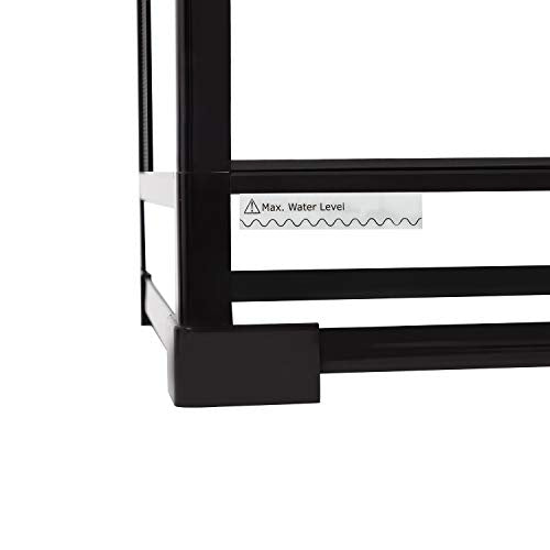 REPTI ZOO 50 Gallon Reptile Glass Terrarium Tank Double Hinge Door with Screen Ventilation Large Reptile Terrarium 36" x 18" x 18"(Knock-Down) - color: Black
