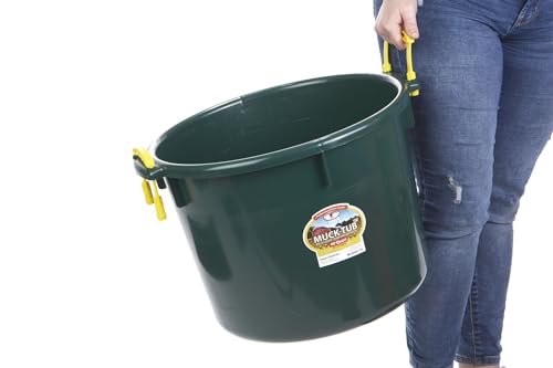 Little Giant® Plastic Muck Tub | Durable & Versatile Utility Bucket with Handles | Muck Bucket | Durable Handles | 40 Quart | Green - color: Green, size: 40 quart