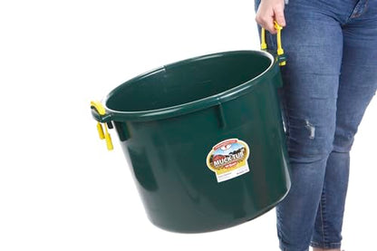Little Giant® Plastic Muck Tub | Durable & Versatile Utility Bucket with Handles | Muck Bucket | Durable Handles | 40 Quart | Green - color: Green, size: 40 quart