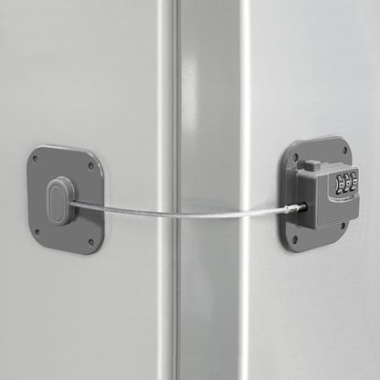 Refrigerator Lock, Heavy Duty Fridge Lock, Combination Lock for Refrigerator Cabinets, Drawers, Safety, Easy Install No Keys Needed (Grey-1Pack) - color: Grey-1Pack