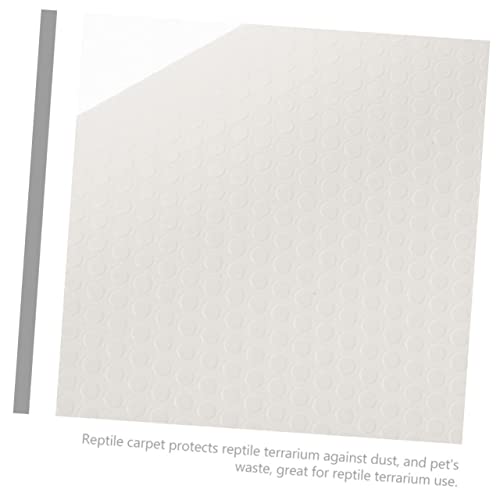 Reptile Carpet Mat for Leopard Gecko Bearded Dragon Lizard Snake Turtle Waterproof Non-Toxic Soft Bedding for Terrarium Accessories - color: White