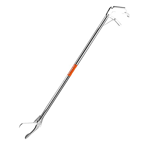 Reptile Tongs Snake Grabber Tool lock 47 inch Aluminum Alloy Easy to Carry Foldable and Light with Zigzag Wide Jaw Stainless Steel Professional Outdoor Catch Snake Hooks - style: 1pcs 47