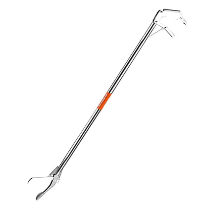 Reptile Tongs Snake Grabber Tool lock 47 inch Aluminum Alloy Easy to Carry Foldable and Light with Zigzag Wide Jaw Stainless Steel Professional Outdoor Catch Snake Hooks - style: 1pcs 47