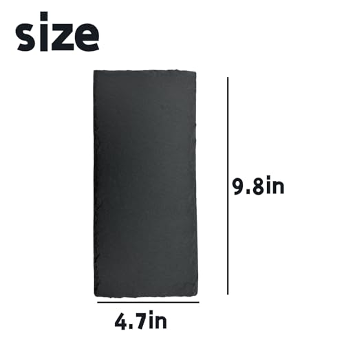 Reptile Basking Platform Tortoise Rock Plate 9.8’’x4.7’’ Feeding Food Bowl Slate Dish Turtle Bathing Resting Terrace for Lizard Bearded Dragon Chameleon Gecko Snake Frog Newt - size: 9.8x4.7inch-rectangle(1pcs)