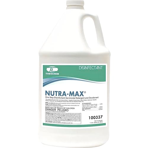 Nutra-Max Hospital Grade Disinfectant Concentrate, 1 Gallon | EPA List N & G, 1:32 Concentrate Makes 32 Gallons, Kills 99.9% of Viruses & Bacteria, Multi-Surface Cleaner