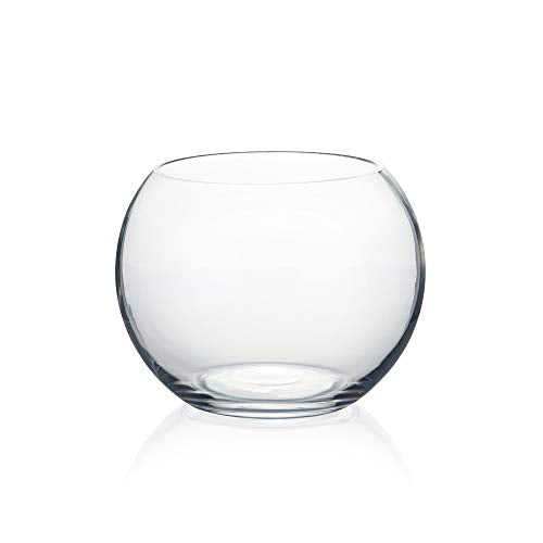 WGV Bowl Glass Vase, Diameter 6", Height 4.5", Open Width 4", (Multiple Sizes Choices) Clear Bubble Planter Terrarium Fish Bowl for Wedding Event Home Decor, 1 Piece (VBW0006A) - size: 6"D 1 Piece