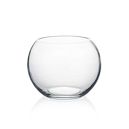 WGV Bowl Glass Vase, Diameter 6", Height 4.5", Open Width 4", (Multiple Sizes Choices) Clear Bubble Planter Terrarium Fish Bowl for Wedding Event Home Decor, 1 Piece (VBW0006A) - size: 6"D 1 Piece