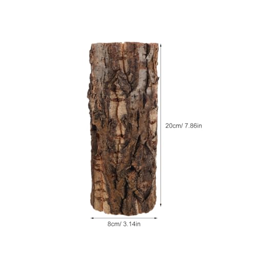 Homoyoyo Natural Wood Reptile Hide Cave Log, Tree Bark Terrarium Hideout for Gecko Snake Lizard Tortoise Spider and Hermit Crab – Rainforest Climbing Pets Habitat Decor Shelter 7. 86x3. 14x3. 14in