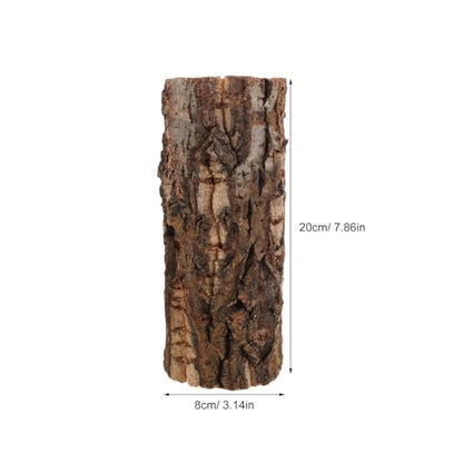 Homoyoyo Natural Wood Reptile Hide Cave Log, Tree Bark Terrarium Hideout for Gecko Snake Lizard Tortoise Spider and Hermit Crab – Rainforest Climbing Pets Habitat Decor Shelter 7. 86x3. 14x3. 14in
