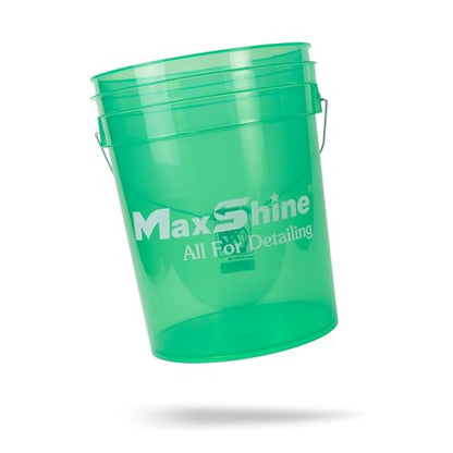 Maxshine 5 Gallon Universal Detailing Bucket – Car Wash Bucket for Scratch-Free Washing – Garage Storage & Auto Detailing Tool Holder – Holds Soap, Foam Cannon, Brushes, Microfiber Towels (Green) - color: 5g Bucket (Green)