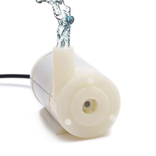 4PCS DC 3V 5V Micro Submersible Mini Water Pump for Aquariums Fish Tank Pond Fountain Hydroponics Garden with 2M Flexible Tube Water Pipe - color: White