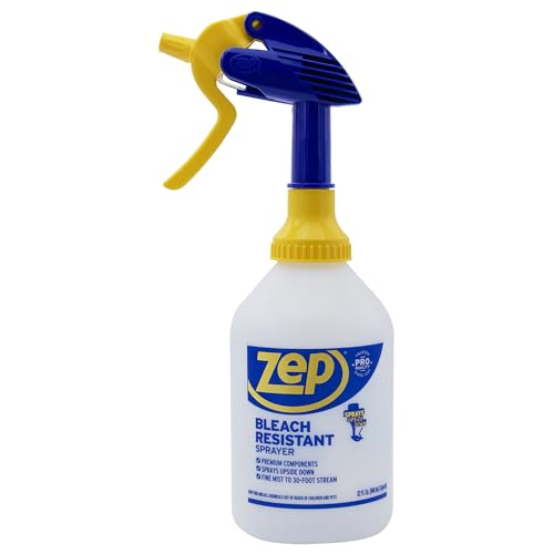 Zep Bleach Resistant Professional Sprayer Bottle - 32 oz (Pack of 2) - ZUPRO2-30 Foot Stream Spray or a Fine Mist, Adjustable Nozzle Measurements, Bleach Resistant for Up to a Year