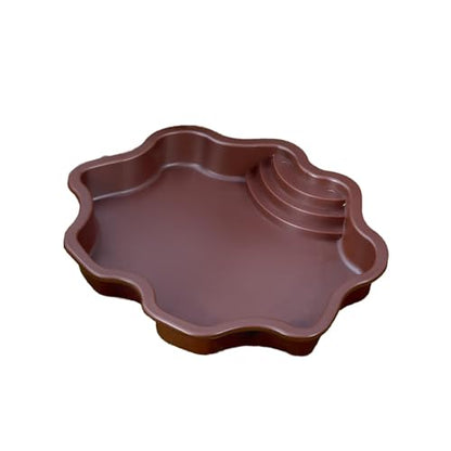 Reptile Water Bowl with Ramp, 11.81 x 5.91 x 2.20 in Terrarium Bathing Pool for Small Turtles, Tortoises, Geckos and Lizards, Deep Brown - color: Deep brown