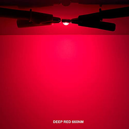 CHANZON 10 pcs High Power Led Chip 5W Deep Red Plant Grow Light | (650nm - 660nm / Input 1200mA / DC 2V - 2.4V / 5 Watt) SMD COB Emitter Diode Components for DIY Hydroponic/Flower Growing - color: K) Deep Red (660nm)