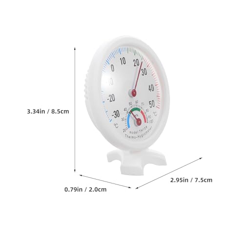Homoyoyo 2pcs Analog Thermometer Hygrometer Dial 75mm Mini Temperature Humidity Gauge for Indoor Use Fridge Humidifier Reptile Tank Accurate Humidity Tester
