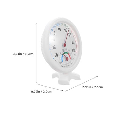 Homoyoyo 2pcs Analog Thermometer Hygrometer Dial 75mm Mini Temperature Humidity Gauge for Indoor Use Fridge Humidifier Reptile Tank Accurate Humidity Tester