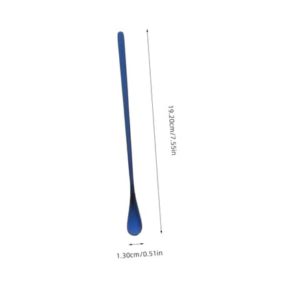 2pcs Stainless Steel Feeding Spoon for Reptiles for Lizard Food and Small Pets Lightweight Design Feeding Tool for Bearded Dragons and Other Pets - color: Blue