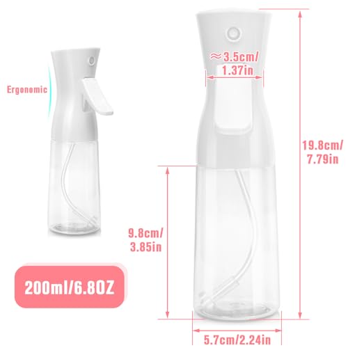 Continuous Spray Bottle,Hair Spray Bottle,Plants Water Spray Mist Bottle,Ultra-Fine Spray Bottle for Hair,Skincare, Plant Care, Pet Grooming, Cleaning,2 Pcs (6.8 oz White)-Christmas - color: White-2 Pcs, size: 6.8 Ounces
