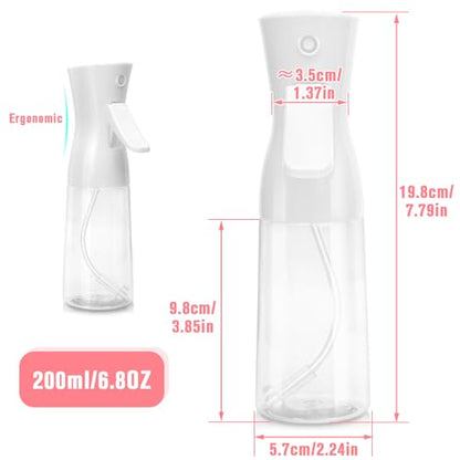 Continuous Spray Bottle,Hair Spray Bottle,Plants Water Spray Mist Bottle,Ultra-Fine Spray Bottle for Hair,Skincare, Plant Care, Pet Grooming, Cleaning,2 Pcs (6.8 oz White)-Christmas - color: White-2 Pcs, size: 6.8 Ounces