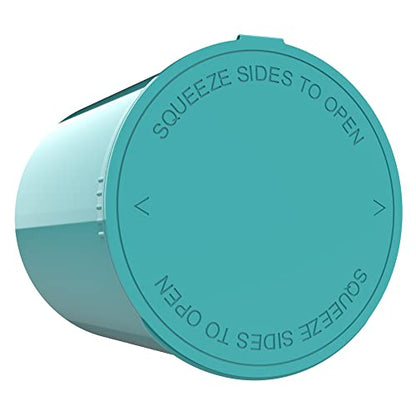 90 Dram CR Plastic Packaging Pop Top Containers - Child Resistant Travel Holder Vial Bottles - 60 qty (Aqua) - color: Aqua