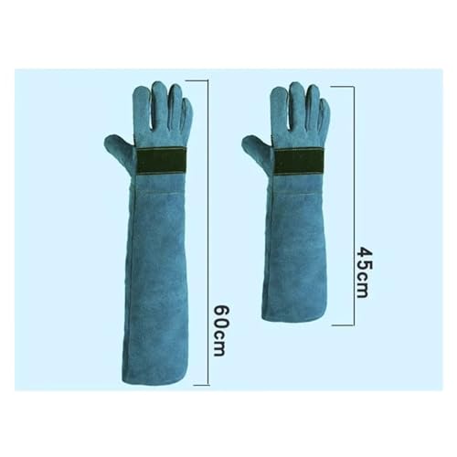 Compatible for Animal Bite Resistant Protective Gloves for Grooming, Bathing, Welding & Reptile Handling - color: Light Green