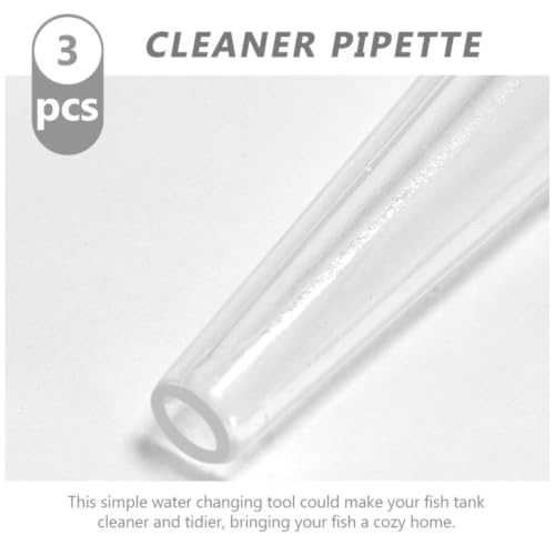 3pcs Aquarium Water Changer Dropper with Scale for Small Fish Tank Cleaning, Plastic Gravel Cleaning Tool for Fish Tank Water Changing and Debris Removal