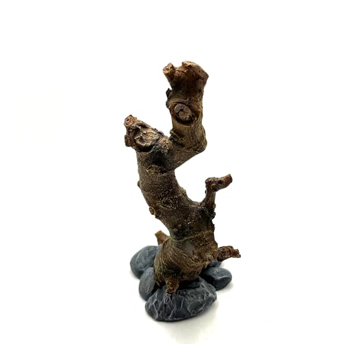 Large Resin Reptile Decor Branch, Reptile Tank Accessories for Terrarium Tree Trunk Ornament Gecko Frog Chameleon Spider Snake Lizard Bearded Dragons