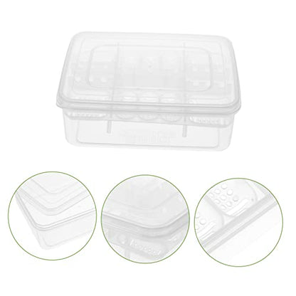 UPKOCH 2pcs Reptile Breeding Box with Compartments Transparent Incubator for Tortoise Lizard Easy to Clean Reusable Hatchery Boxes for Reptile Egg Hatching