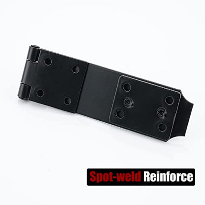 JQK Door Hasp Latch Lock, 5 Inch 304 Stainless Steel Safety Packlock Clasp Thickness 1.9 mm, Matte Black, DL130-PB - size: 5Inch-Black