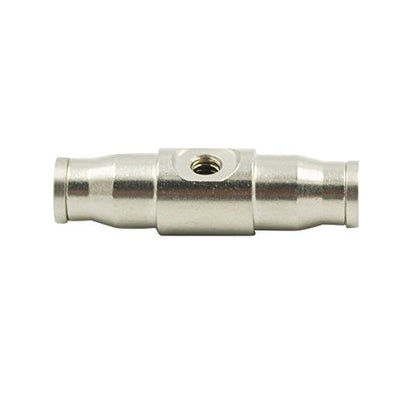 25pcs Nickel Plated Brass Push to Connect Fitting For High Pressure Misting System, Misting Coupling Slip Lock (One Hole), 1/4" Tube OD, Straight Union