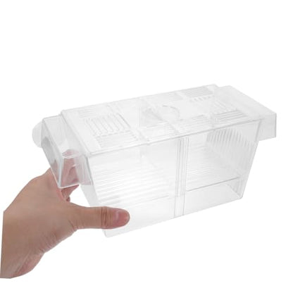 2pcs Aquarium Fish Breeding Box Betta Fish Incubation Container Suction Cups Clips Divider for Shrimp Fry Reptile
