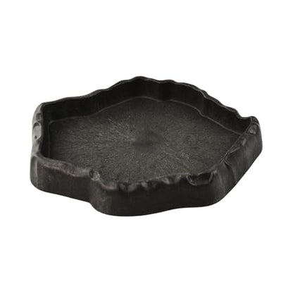 Flylin Reptile Water Dish, Reptile Feeding Dish Corner Bowl (Small) | Terrarium species hydration container, Light tone shade ware, Stable basin non slip base, Captive habitat supply - size: Small
