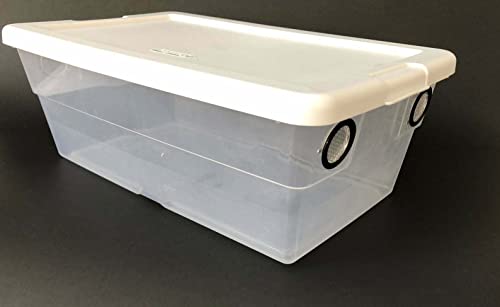 Vented Vivarium Enclosure 6 Quart Terrarium Container for Reptiles, Isopods & Inveretebrates - color: White Lid