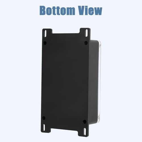 Project Box IP65 Waterproof ABS Plastic Electrical Junction Box with Clear Cover Enclosure with Fixed Ear, Black 5.9"x 3.9"x 1.7"(150x100x44mm)(Pack of 1) - color: 1 pack, size: 5.9"x 3.9"x 1.7"