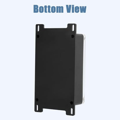 Project Box IP65 Waterproof ABS Plastic Electrical Junction Box with Clear Cover Enclosure with Fixed Ear, Black 5.9"x 3.9"x 1.7"(150x100x44mm)(Pack of 1) - color: 1 pack, size: 5.9"x 3.9"x 1.7"