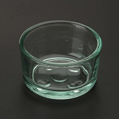 XISAOK Reptiles Food Bowl Anti-Escape Worm Dish Reptiles Glass Feeding Dish Reptiles Drinker Cup for Lizards