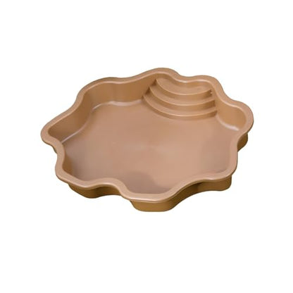 Reptile Water Bowl with Ramp, 11.81 x 5.91 x 2.20 in Terrarium Bathing Pool for Tortoises, Geckos, and Chameleons, Light Brown - color: Light brown