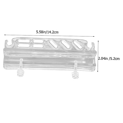 KESYOO Fish Tank Tweezers and Scissors Storage Rack Acrylic Aquarium Tool Holder for Organized Cleaning Wall-Mounted Accessory Rack for Aquatic Plants and Supplies