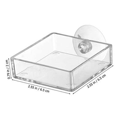6pcs Acrylic Feeding Dishes for Fish Reptiles Food Holders for Aquariums and Convenient Feeding Trays for Betta and Shrimp Tanks
