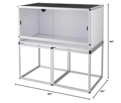 Reptile Enclosure Stand Bundle: Elevate Your Habitat - Includes Stand and Extra Enclosure for a Complete Elevated Setup 44 inches Width - color: White, size: M-44''-Stand with enclosure