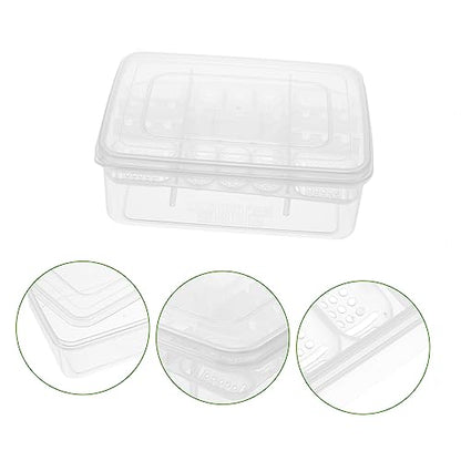 Plastic Reptile Egg Incubator 16 Grids Gecko Lizard Incubation Box Easy Observation Lightweight for Travel