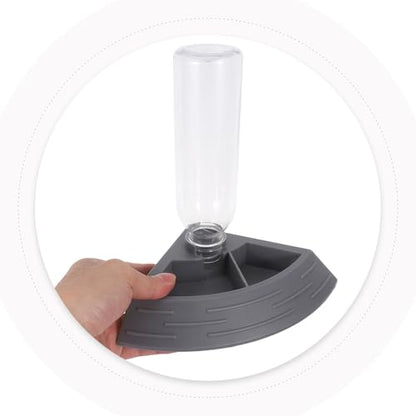 Healifty Automatic Reptile Water Fountain and Feeding Bowl with Large Capacity Abs Basin for Small Animals and Turtles, Silent Operation Water Dish for Home and Travel Use
