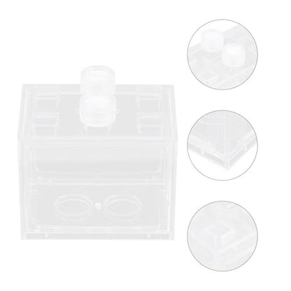WOONEKY LED Mini Acrylic Aquarium Terrarium Kit with Light-up Feature, Desktop Micro Ecosystem for Betta Fish and Small Aquatic Pets