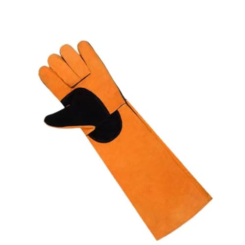 ISMARTEN Bird Animals Anti-Scratch Protective Gloves, Dogs Cats Parrot Training Working Glove - color: Yellow