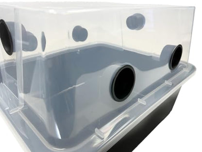 Grower's Select Mushroom Monotub Fruiting Chamber with Filter Disks and Liner - size: 48 Quart