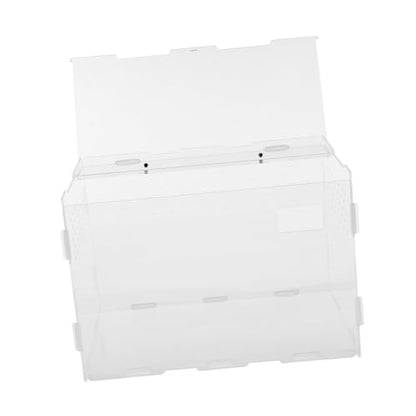 1Pc Transparent Reptile Box Durable Habitat Container for Spiders Geckos Snakes Ventilated Design for Comfortable Living Space for Pet Transport and Display