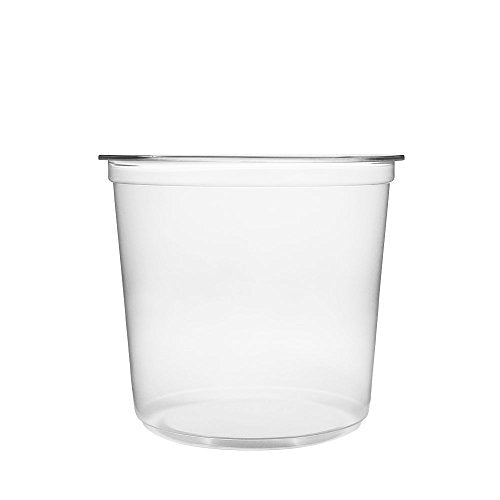 Karat [24oz - 500 ct] Clear PP Plastic Round Deli Food Container for Hot and Cold Food, BPA-Free (FP-DC24-PP) - size: 24 oz Container
