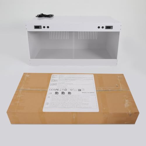 PVC Reptile Enclosure, Reptile Terrarium 39.4×19.7×19.7In, Ventilation Grilles, Reptile Tank with Intelligent Thermostat for Leopard Gecko, Hexagonal Lizard, Snake, Geckos, Turtles (White)